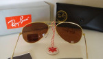 Ray Ban Aviator Gold Brown – fotka 3